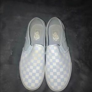 Low top vans, baby blue, size 9 and a half